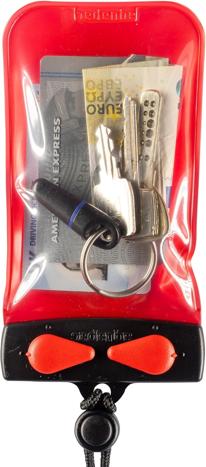 Aquapac KEYMASTER Red – Protect and Carry Keys Cards and Small Valuables up to 10m or 30 feet