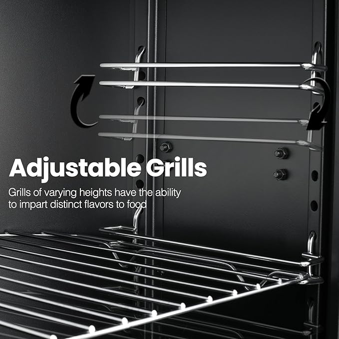 Propane Smoker Vertical Smoker with Three Removable ShelvesOutdoor Grills &amp Smokers with Thermometer and Cover for Outdoor BBQ
