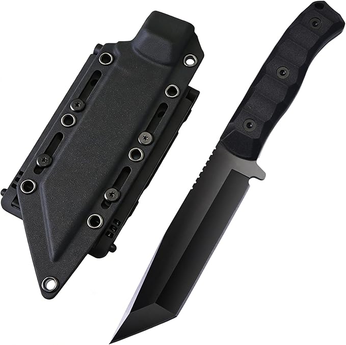 SK1 Fixed Blade Knife with SheathTanto Blade Nylon Fiberglass Handle Full Tang EDC Knives for Outdoor Working Camping Hiking Sruvival