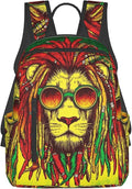Backpack for Hiking Travel jamaican rasta flag rastafarian reggae lion Bookbag