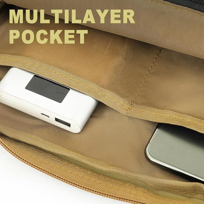 MiOYOOW Tactical Chest Rig Bag Waterproof Sports Utility Chest Pack Molle Running Chest Vest Bag for Running Hiking Cycling