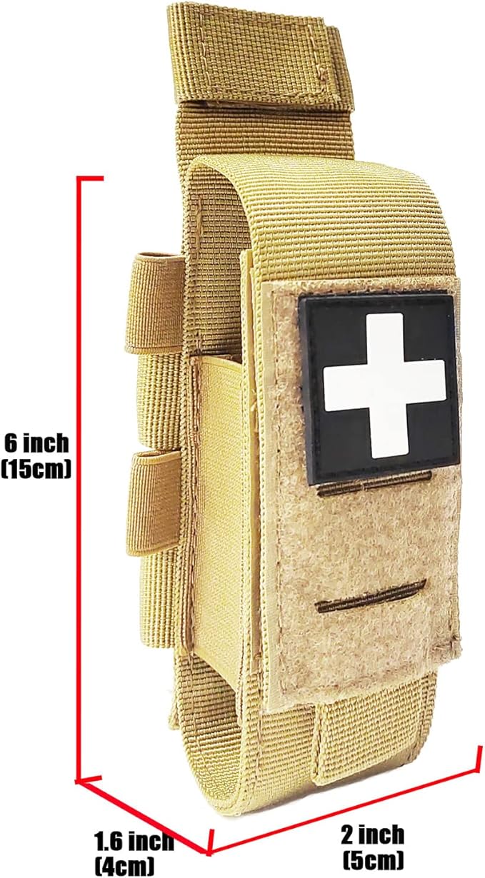 Laser Cut Tactical Molle Tourniquet Pouch TQ Holder Tourniquets Holster IFAK TQ Tourniquet Case Trauma Medical Shear Pouch Pen and Penlight Holder