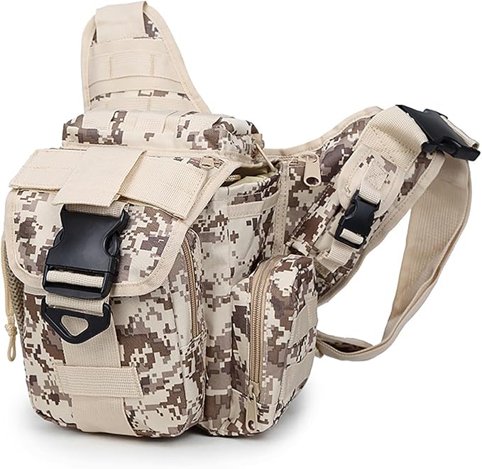 Travel Crossbody Sling Bags Concealed CarryLightweight Anti Theft Backpack Safe CCW Hidden Gear Storage Bag - Triangular Backpack Design For Range Travel Hiking Outdoor Sports ( Color : Desert )
