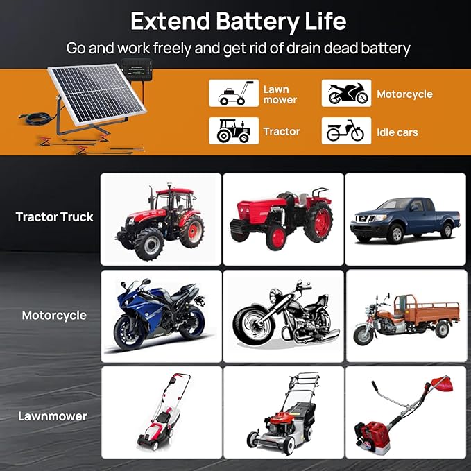 ECO-WORTHY 25W 12V Solar Battery Charger Trickle Maintainer 25W Waterproof Solar Panel Kit + Adjustable Mount Bracket + Upgrade Controllerfor 12V Batteries Cars RV Boat Motorcycle Marine