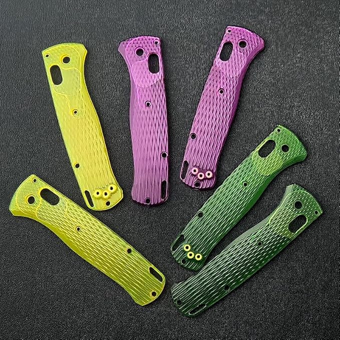1Pair Custom Acrylic Scales Fits for Bugout 535 Clear Handle Patch DIY Replacement