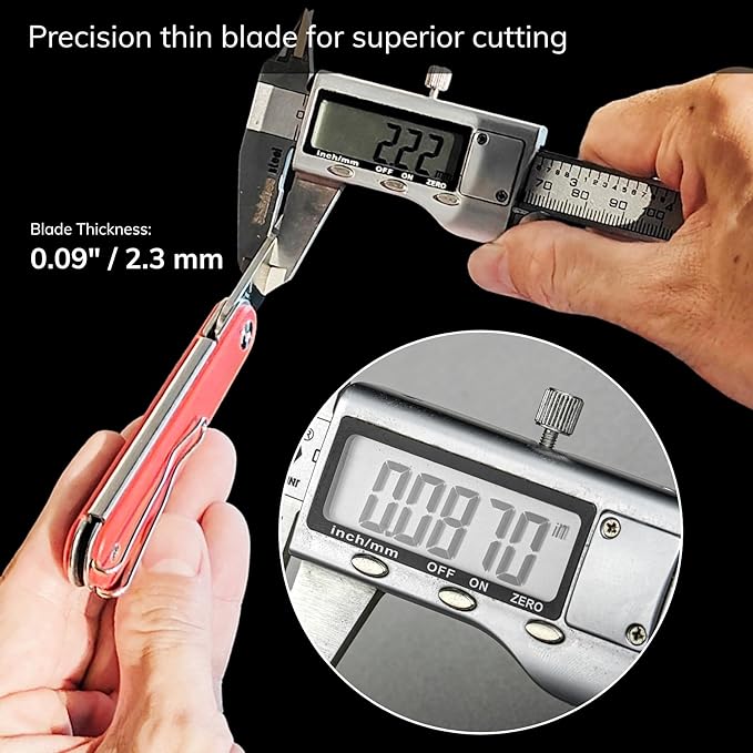 REALSTEEL IRIS Pocket Knife Folding Knife Flipper Liner Lock 2.99 12C27 Steel Blade Lightweight G10 Handle 1.74oz Deep-carry Pocket Clip EDC Outdoor Indoor Gifts for Men Women Camping Hiking