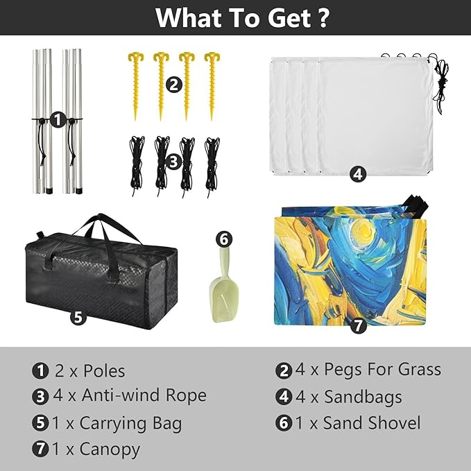 ALAZA Peace Sign Gesture Starry Sky Beach Tent Sun Shelter UPF50+ Protection Beach Shade Canopy w/ 4 Sandbags for Outdoor Camping Fishing Backyard Fun Picnic 10x9 ft