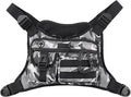 DEYACE Chest Bag For Men Tactical Inspired Sports Utility Chest Pack EDC Pouch Bag With Built-In Phone Holder for Workouts Running Cycling Grey