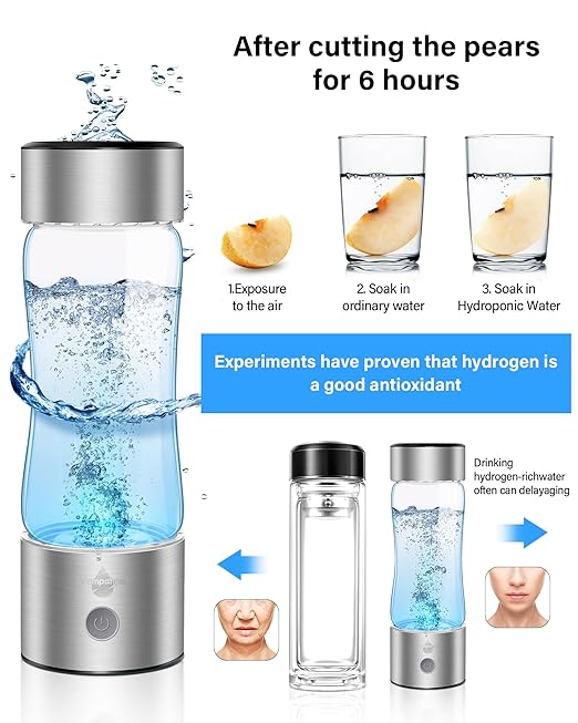 2026 Upgraded Hydrogen Water Bottle 2400 Hydrogen Water Bottle Generator Hydroh Hydrogen Water Machine Improve Water in 3 Mins for Home Office Travel Daily Drinking