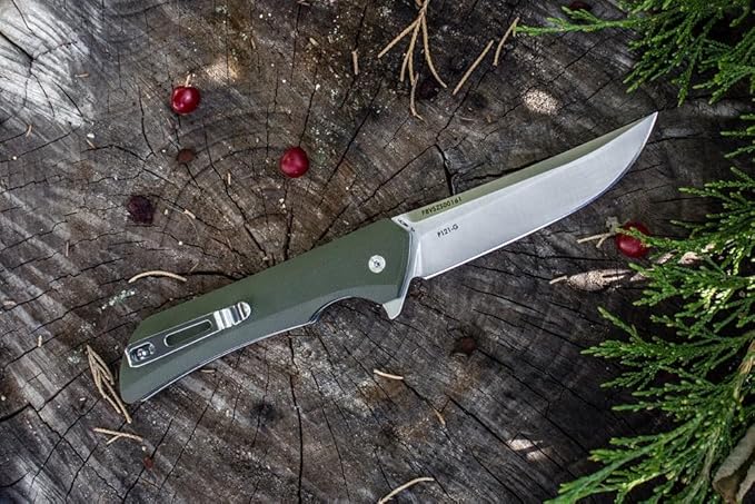 Heavy Outdoor Tactical Folding Pocket Knife for men14C28N Stainless Steel BladeG10 HandleLiner LockEDC Hunting Bushcrafting Camping Knives Belt Clip CarryMicrotech Elemental Fishing HikingFather