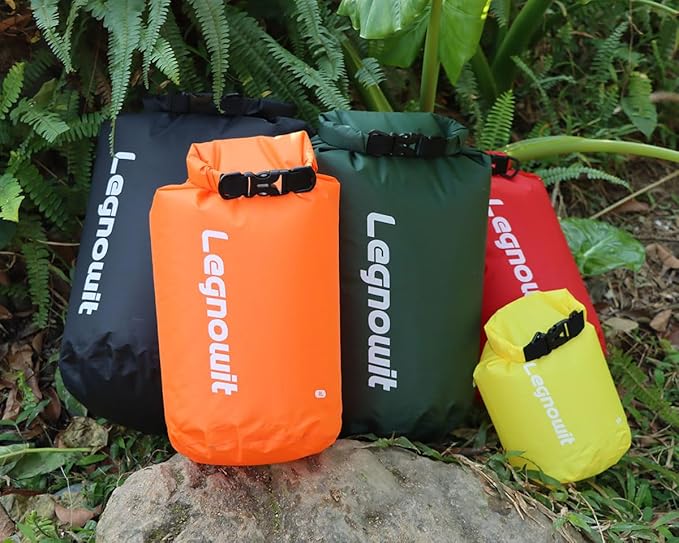 Dry Bag 3 Pack/5 Pack Waterproof Lightweight Small &amp Large Dry Sacks for Outdoor Camping Backpacking Kayaking Boating Travel and More