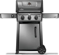 Napoleon Freestyle 365 Propane Gas Outdoor Grill Graphite Grey – 3-Burner BBQ with Porcelain Coated Cast Iron Iconic WAVE™ Cooking Grids
