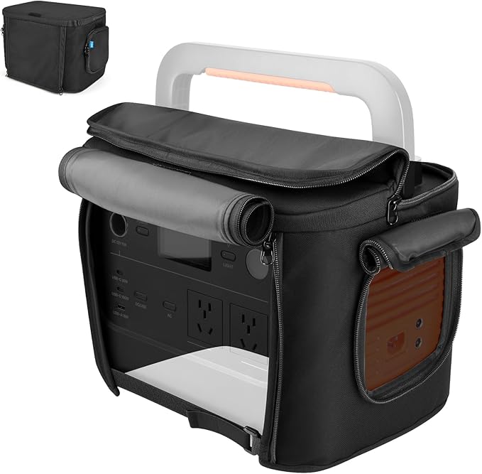 Xxerciz Protective Cover Compatible with Jackery Explorer 1000 v2 Portable Power Station Cover with Multiple Zipper Pockets Waterproof Dustproof Generator Protector for Outdoor