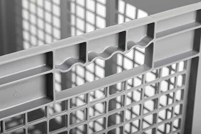 Hudson Exchange 24 x 16 x 16 (2 Pack) Mesh Straight Wall Handled Storage Container Tote Gray