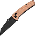 KANSEPT Elite Main Street Pocket Knife 3.36''Blackwash CPM S35VN Tanto Blade Pure Copper + G10 Handle with Axis Lock and Thumb StudClip for EDC Men Gift Camping Survival Folding knives K1015V2