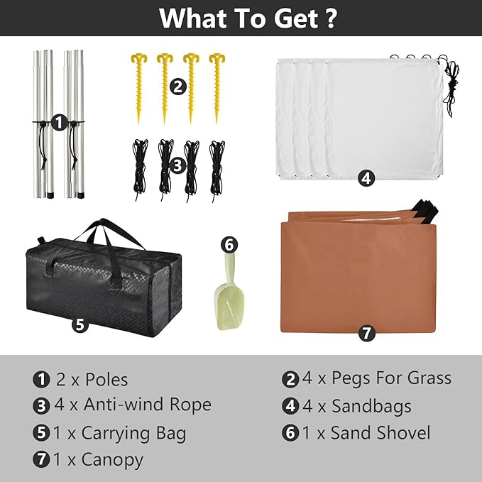 Terracotta Solid Color Pure Plain Beach Tent UPF50 Waterproof Portable Sun Shelter Includes Sand Shovel Sandbags Stability Poles for Camping Picnics Backyard &amp Fishing