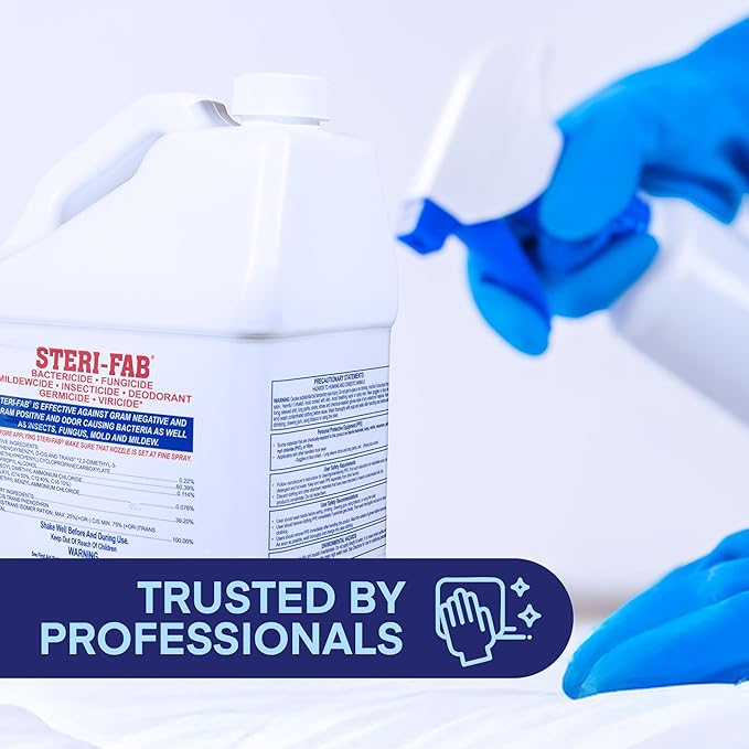 Steri-fab All-in-One Disinfectant &amp Insecticide Spray – Kills Bed Bugs Fleas Mites Roaches Viruses Fungi &amp Odors – Quick-Drying Non-Residual 1 Gallon Jug