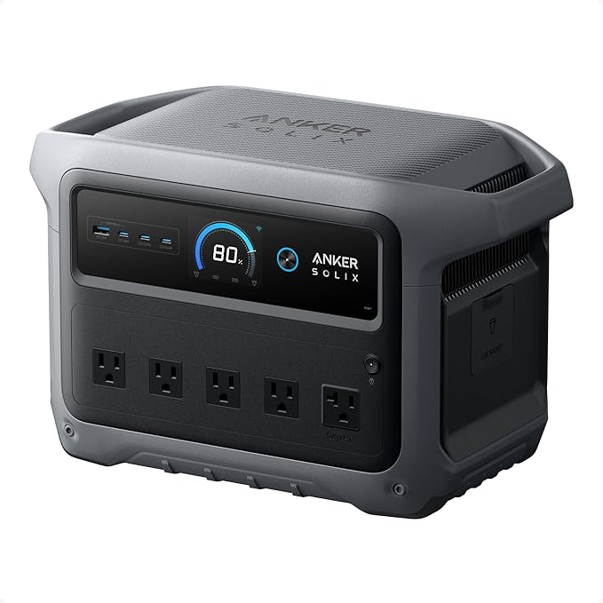 Anker SOLIX C1000 Gen 2 Portable Power Station 2000W (Peak 3000W) Solar Generator Full Charge in 49 Min 1024Wh LiFePO4 Battery for Home Backup Power Outages and Camping (Optional Solar Panel)