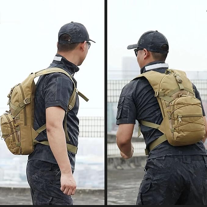 Military Tactical Backpack Outdoor Travel Waterproof Oxford Army Backpacks Breathable Daypack Bag for Hiking Sports 15L