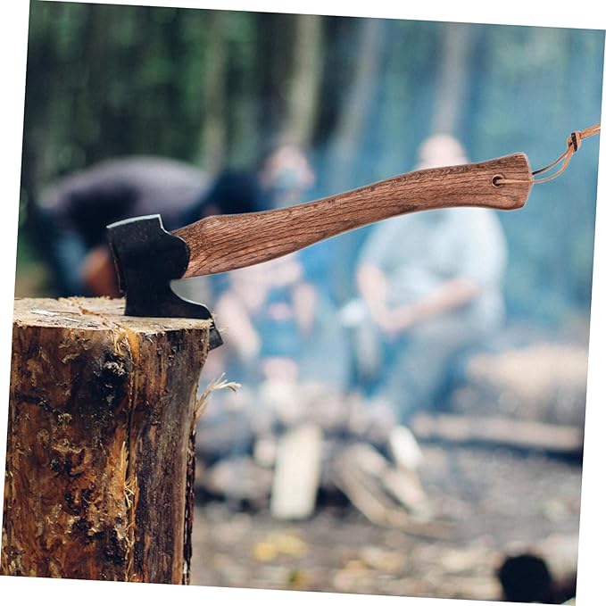 Yardwe 2Pcs Wooden Hatchet Handle Replacement Ergonomic Non Slip Grip for Axes Durable Construction for Outdoor DIY Tool Repair and Camp Use