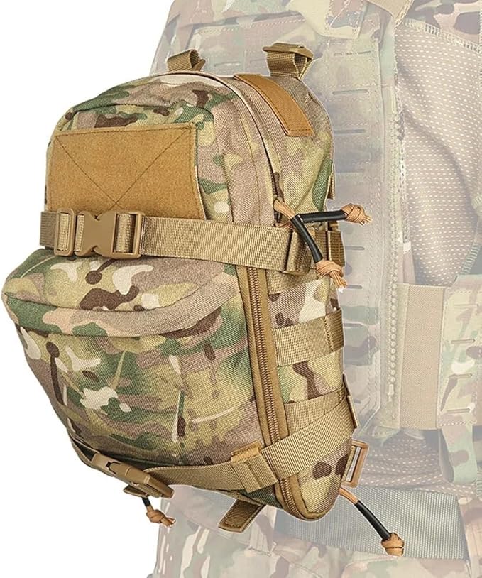 Jungle Leopard Tactical Mini Hydration Bag MOLLE Water Backpack Pack Bladder Pouch Vest Pocket for Airsoft(CP)