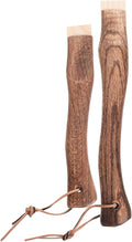 MAGICLULU 2pcs Curved Short Solid Wood Axe Handle Replacement with Hanging Hole and Wooden Wedges Sturdy Wood Handle for Hatchet and Compact Axe Use in Camping and Outdoor Woodworking
