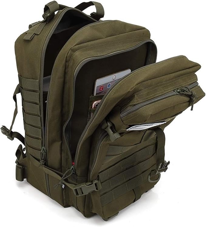 Jungle Leopard 50L Nylon Waterproof Trekking Fishing Hunting Bag Backpack Outdoor Military Rucksacks Tactical Sports Camping Hiking (Color : TBP001Army Green)