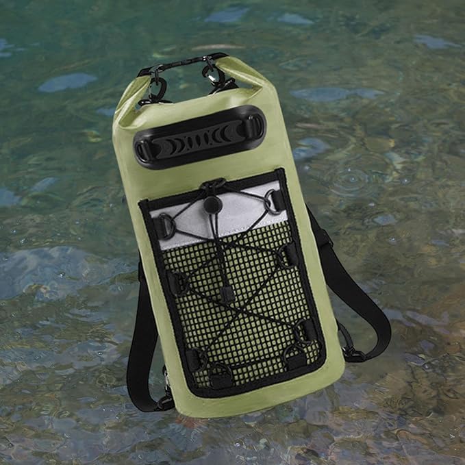 Dry Bag Storage Bag with Handle Comfortable for Hiking Men/Women Camping Boating Green