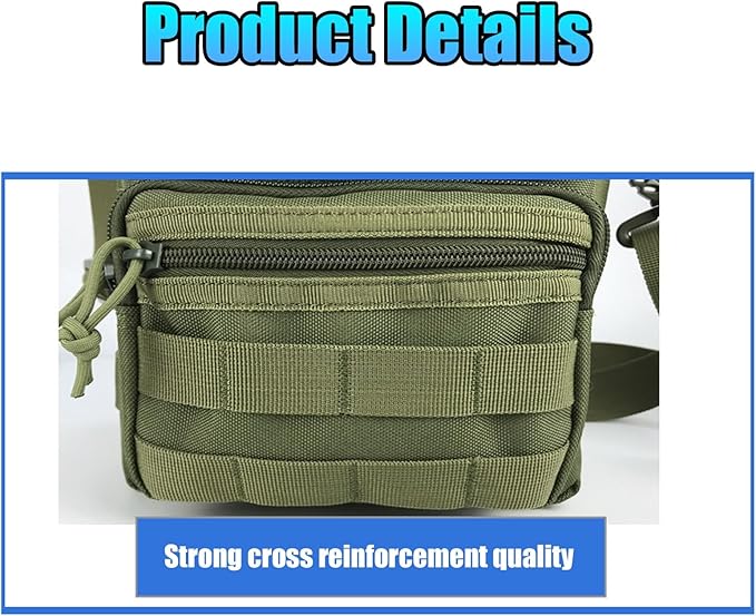 6L Military Camouflage Crossbody Pack Water Proof Tactical One Strap Small Bag with Detachable Strap