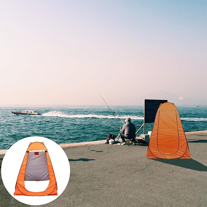 Abaodam Fully Automatic Outdoor Changing Tent Privacy Shelter for Camping Fishing and Instant Setup Space Windproof Orange