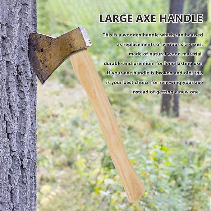 DOITOOL 10Pcs Camping Hatchet Wood Replacement Handle for Camp 14.9 Inch Hatchet Handle Replacement Hickory Camping Accessories 38x4.4cm