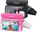 IPX8 Waterproof Fanny Pack [Up to 8.5] Waist Bag for Women Floating Phone Pouch Dry Bag for iPhone 17 16 15 Pro Max Passport Wallet Card Travel Beach Kayaking Boating Essentials 2 Pack