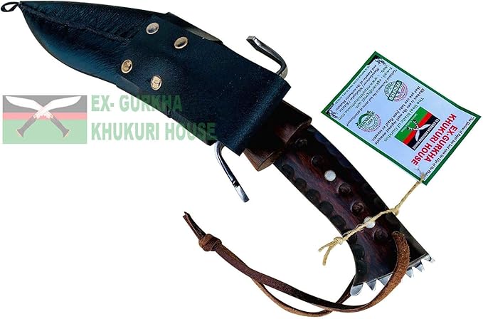 Custom Farmer Rust Free Kukri - 8 Hand Forged Blade Authentic Khukuri - Handmade in Nepal - Carbon Steel with Rosewood Handle