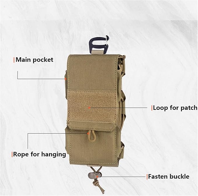 Tactical Phone Storage Bag Molle Waist Organization Pouch Portable Outdoor Sports Running Hiking Tactical Backpack Accessories