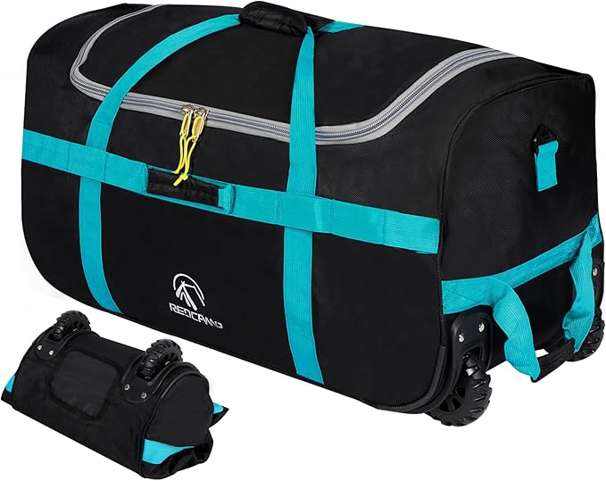 REDCAMP 85L/120L/140L Foldable Duffle Bag with Wheels Large Travel Duffel Bag