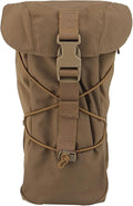 ACEXIER Tactical GP Molle Utility Pouch Bungee Shock Cord Quick Release Buckle Fastener Water Hydration Bag Kettle Holder Hunting Bag (Tan)