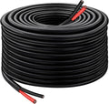 XRDS -RF 10AWG Solar Extension Cable 50FT with Flame-Retardant Protective Sleeving Tinned Copper PV Wire Flexible Outdoor Photovoltaic Cable for Solar Panel RV Boat Off-Grid System