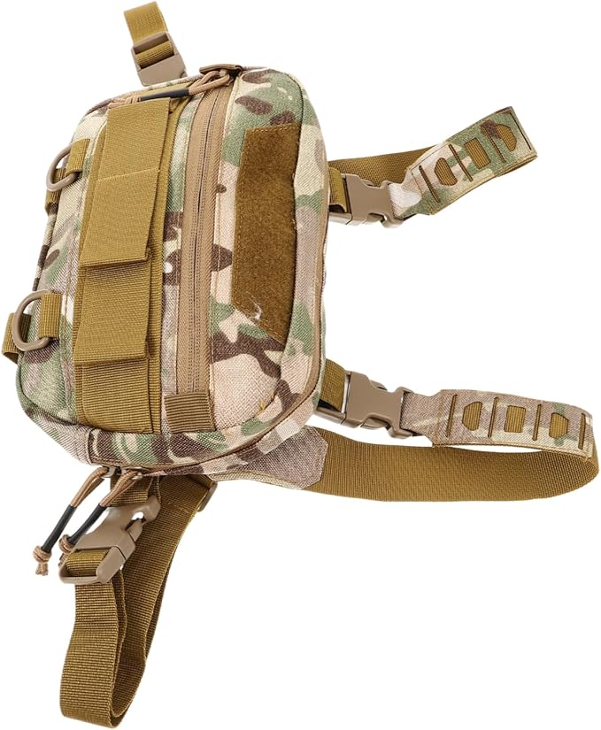 SOLUSTRE Multi-functional Chest Bag for Men Outdoor Pouch Stylish Vest Pack for Running Hiking and Everyday Use Lightweight Camouflage Design