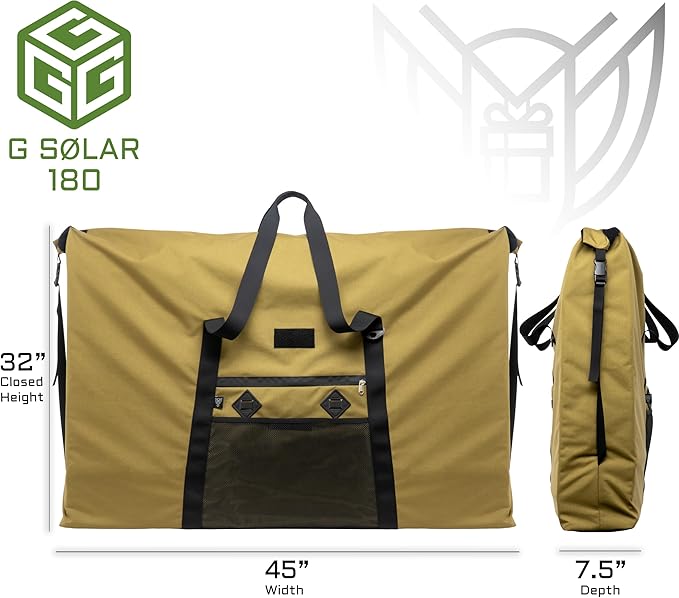 Xtreme Sight Line ~ AQUA G SØLAR 180 Waterproof Faraday Bag for Solar Panels and Large Electronics ~ Protects Against EMP/CME/EMF/RF ~ Diamond Form Faraday Lined ~ 1000D Nylon ~ OD Green