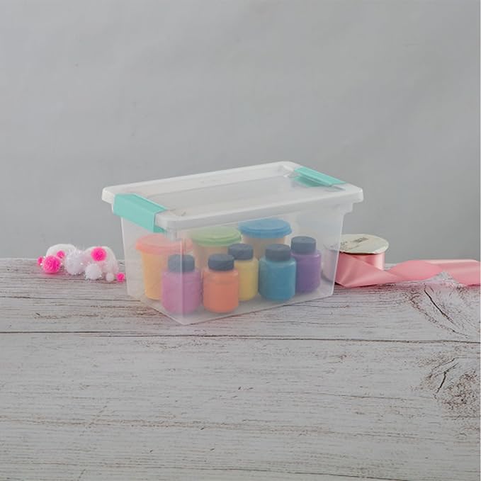 Sterilite 16-Pack Clip Box Clear Storage for Crafts Supplies and Office Items Medium