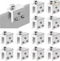12PCS Standing Seam Roof Clamps Metal Roof Fixing Clamps Racking Bracket for Solar Panel Module Installation Starlink Base Heat Cable and Snow Guard Attachment