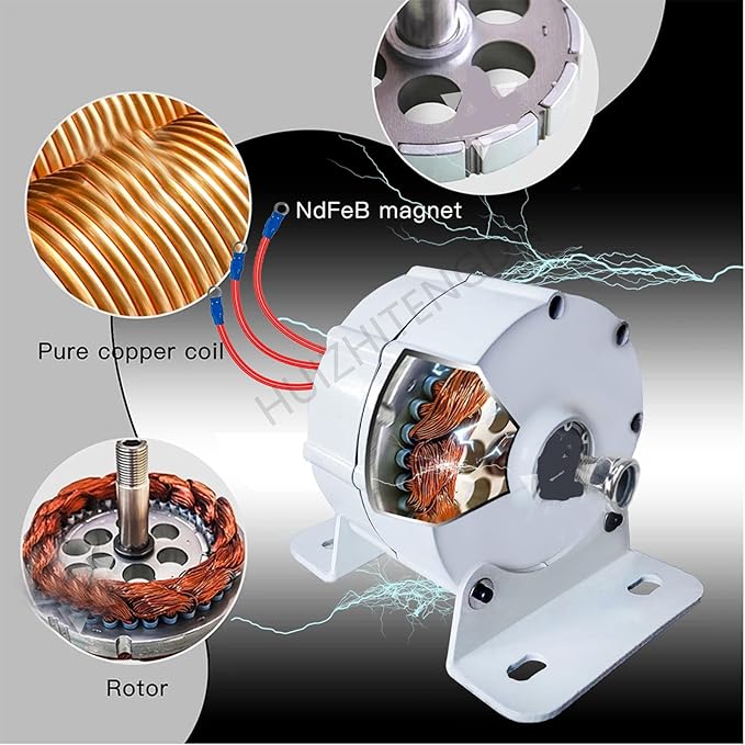 10000W Wind Turbine Generator PMG 12V 24V 48V 500 RPM AC DC Power Magnetic Dynamo Water Turbine Hydro Alternator Free Energy(with Controller)
