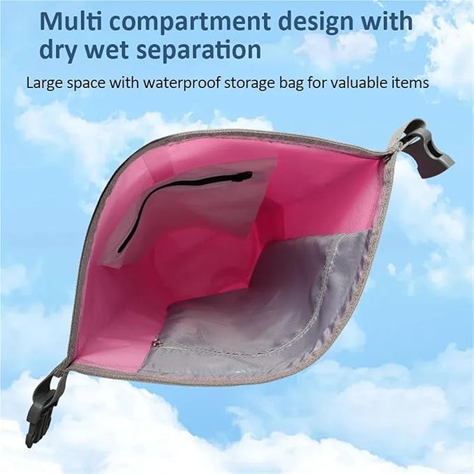 Waterproof Dry Bag 10L/20L Carbon Fiber Waterproof Dry Bag Hand-Held Bucket Bag Waterproof Bag Beach Drifting Swimming Bag Outdoor Backpack for SwimmingBoating(Deep Green-20L)