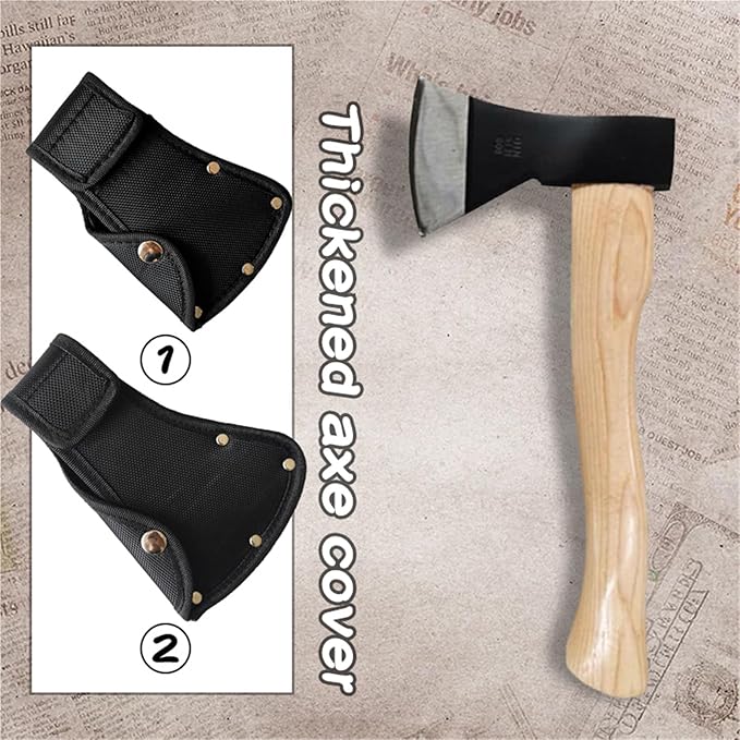 1pc Axe Blade Cover Sheath Head Holster Portable Nylon Double Hatchet Axe Protector Snap Outdoor Tools Protetive Case for Outdoor Camping Blade Protection