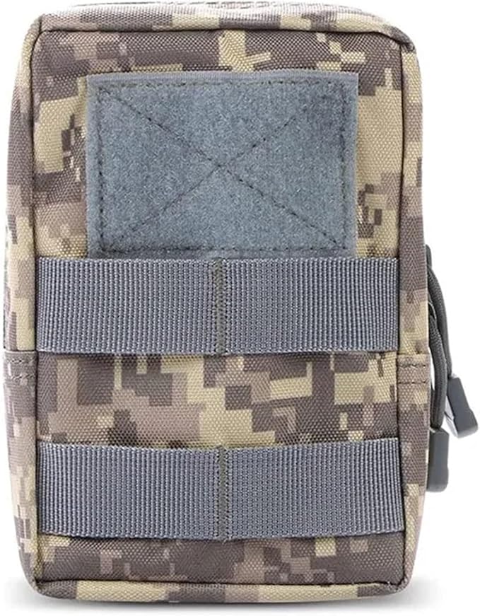 Tactical Molle Pouch Waist Fanny Pack Mobile Phone Pouch Multi-Purpose Utility Tool Pouch Carabiner Hunting Accessories(ACU)