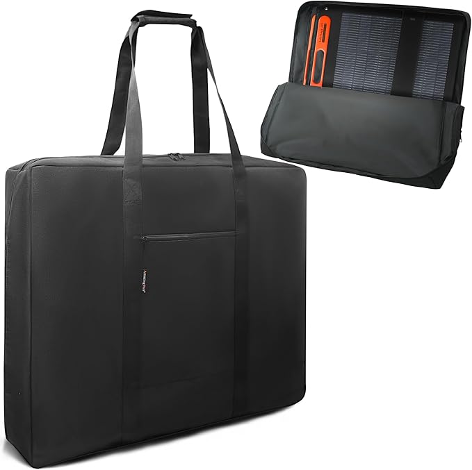 Solar Panel Travel Bag Compatible with 2 Jackery 100W / 200W Padded Portable Solar Panel Storage Bag Compatible with Jackery SolarSaga 100W 100X 200W (200W | 27.5×24.5×6)