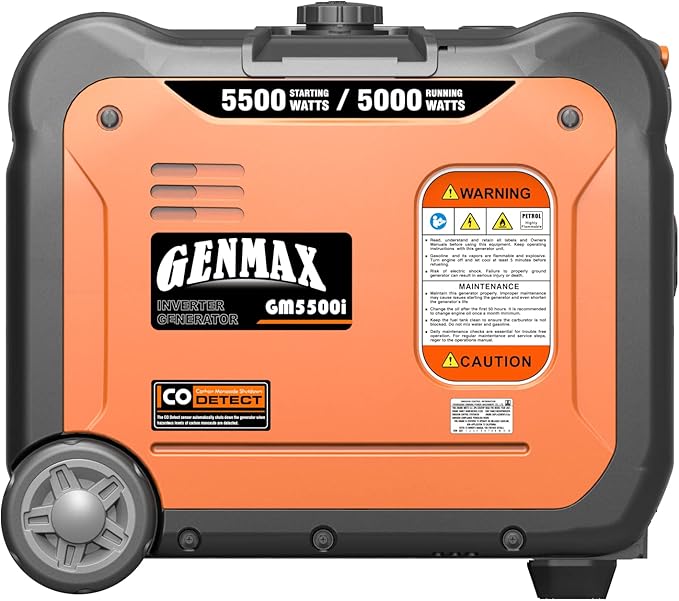 GENMAX GeneratorEPA Compliant Eco-Mode Feature Ultra Lightweight for Backup Home Use &amp Camping