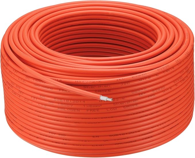 MECCANIXITY Solar Panel Wire 328ft 10AWG 6mm2 Solar Cable Extension Tinned Copper Wire Red for RV Boat Marine Solar Panel