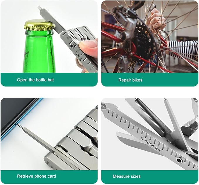 12 in 1 Stainless Steel Multitool Pliers Foldable Compact Pliers Screwdriver Portable and Convenient Universal Multi Tool Survival Tools for Home Outdoor Camping Travel
