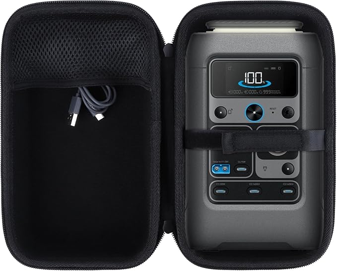 Case Compatible with Anker SOLIX C300 DC Power Bank Station Outdoor 288Wh 90000mAh Portable Power Station 300W Solar Generator